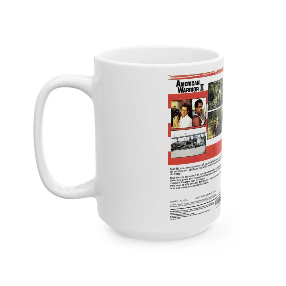 AMERICAN WARRIOR 2 (VHS COVER) - White Coffee Mug-Go Mug Yourself