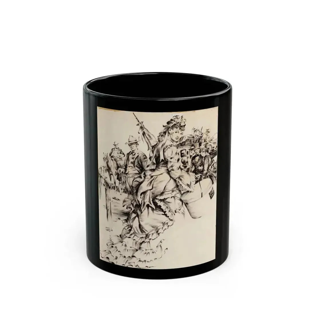American Weekly  228 Illustration (Hearst Publishing Co., 1948) - Black Coffee Mug 11oz - Go Mug Yourself