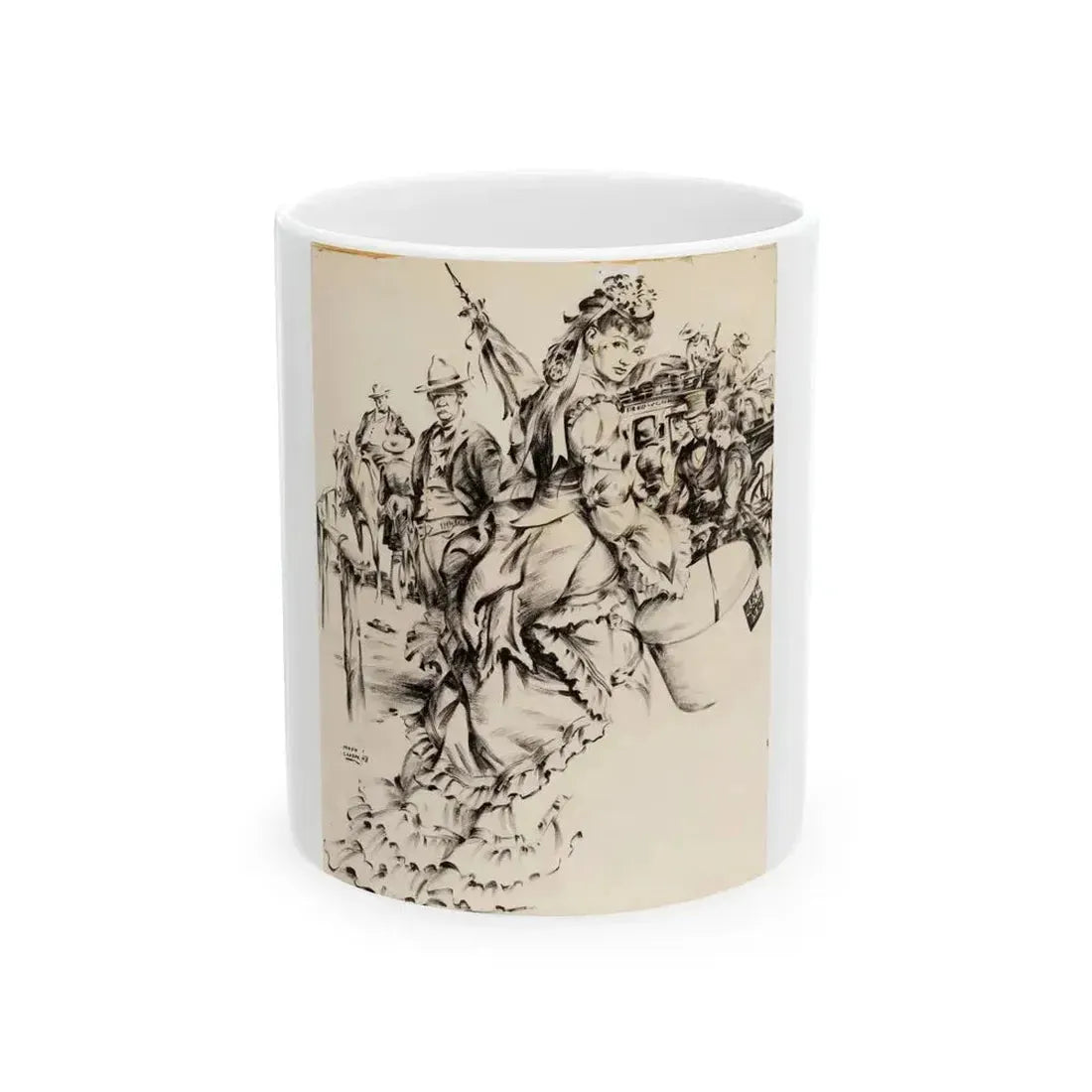 American Weekly  228 Illustration (Hearst Publishing Co., 1948) - White Coffee Mug 11oz - Go Mug Yourself