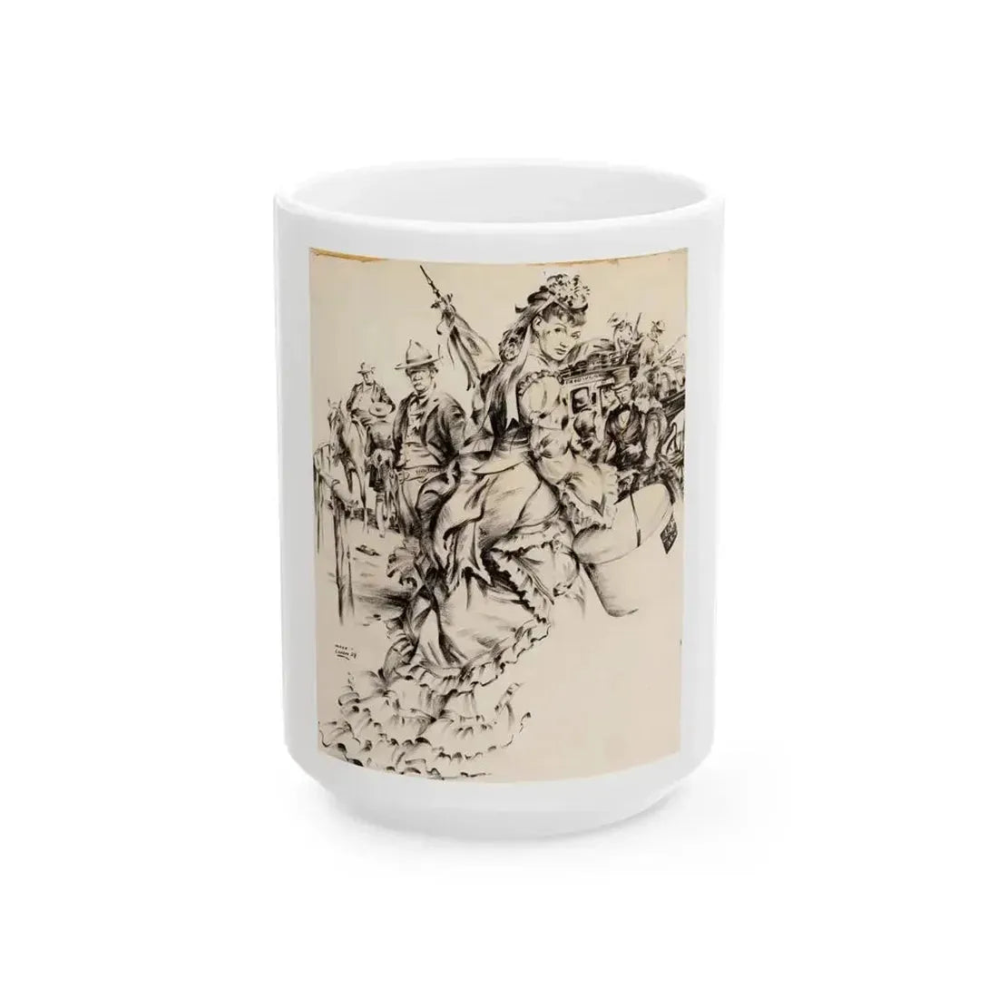 American Weekly  228 Illustration (Hearst Publishing Co., 1948) - White Coffee Mug 15oz - Go Mug Yourself