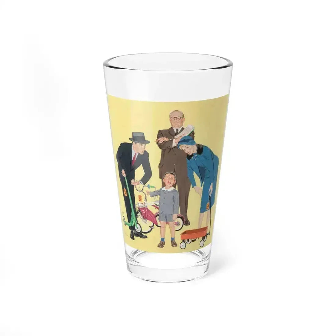 American Weekly cover, April 19, 1958 (Magazine Illustration) Pint Glass 16oz 16oz - Go Mug Yourself