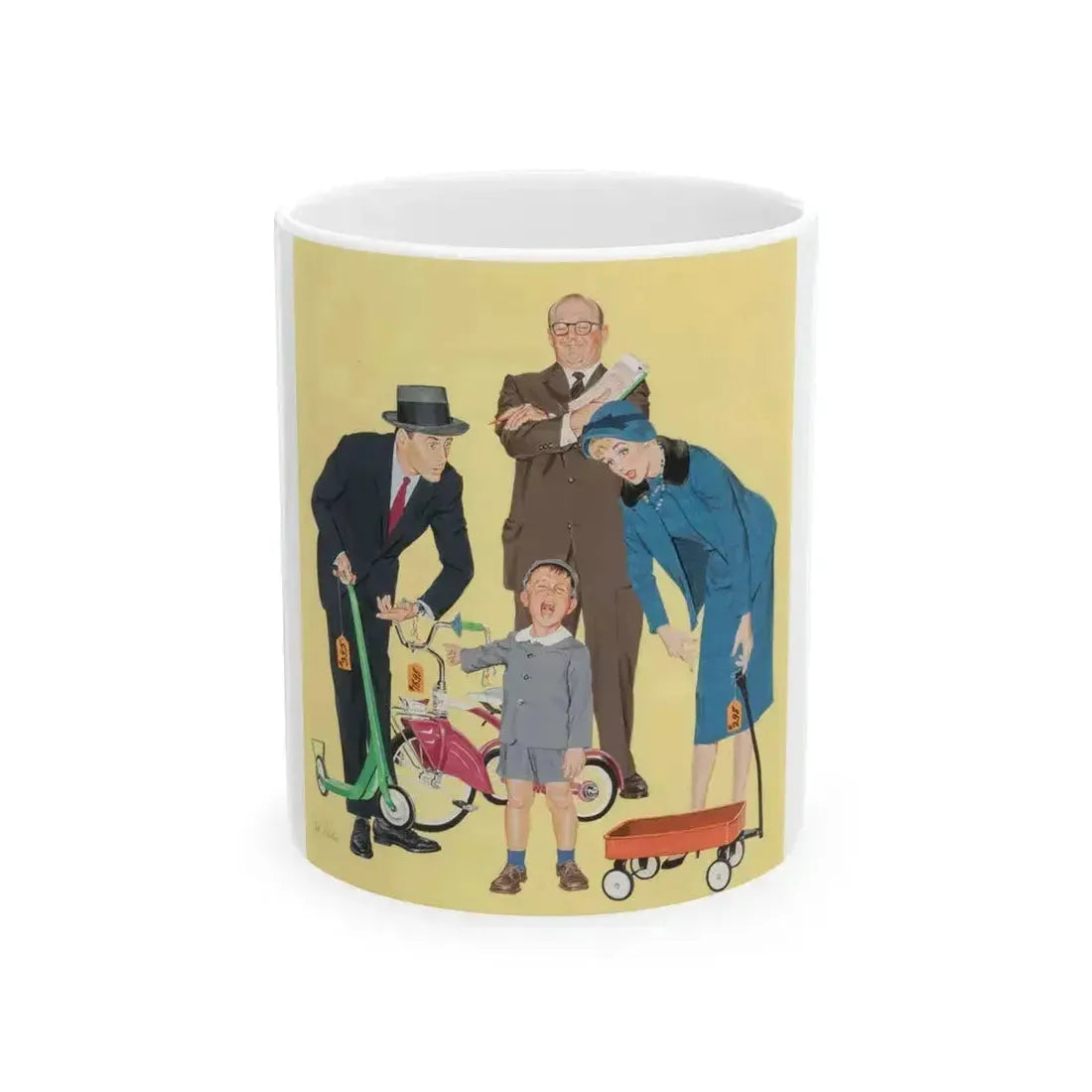 American Weekly cover, April 19, 1958 - White Coffee Mug 11oz - Go Mug Yourself