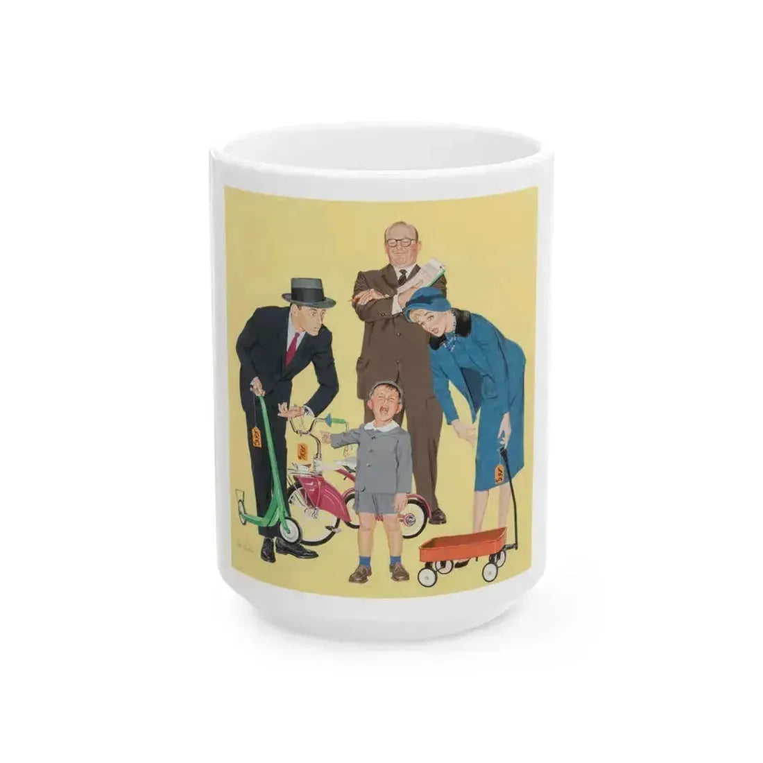 American Weekly cover, April 19, 1958 - White Coffee Mug 15oz - Go Mug Yourself