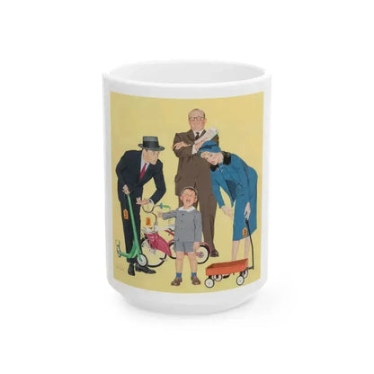 American Weekly cover, April 19, 1958 - White Coffee Mug 15oz - Go Mug Yourself