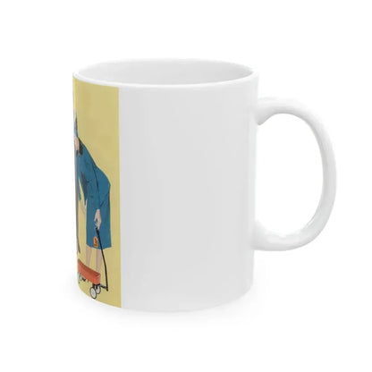 American Weekly cover, April 19, 1958 - White Coffee Mug - Go Mug Yourself