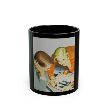 American Weekly Cover Illustration, 1954 - Black Coffee Mug 11oz - Go Mug Yourself