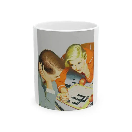 American Weekly Cover Illustration, 1954 - White Coffee Mug 11oz - Go Mug Yourself