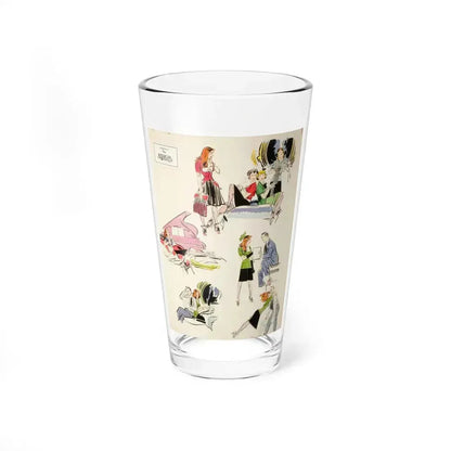American Weekly illustration (Magazine Illustration) Pint Glass 16oz 16oz - Go Mug Yourself