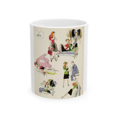 American Weekly illustration - White Coffee Mug 11oz - Go Mug Yourself