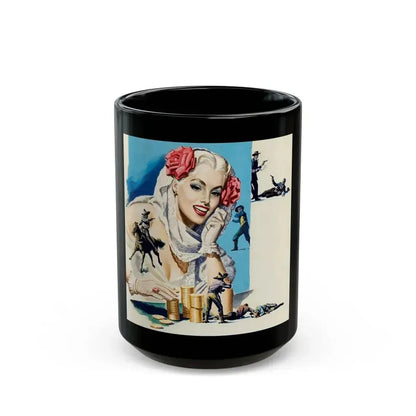 American Weekly Magazine Illustration , c. 1950s - Black Coffee Mug 15oz - Go Mug Yourself