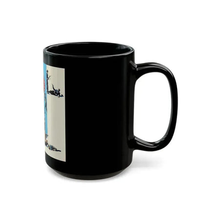 American Weekly Magazine Illustration , c. 1950s - Black Coffee Mug - Go Mug Yourself
