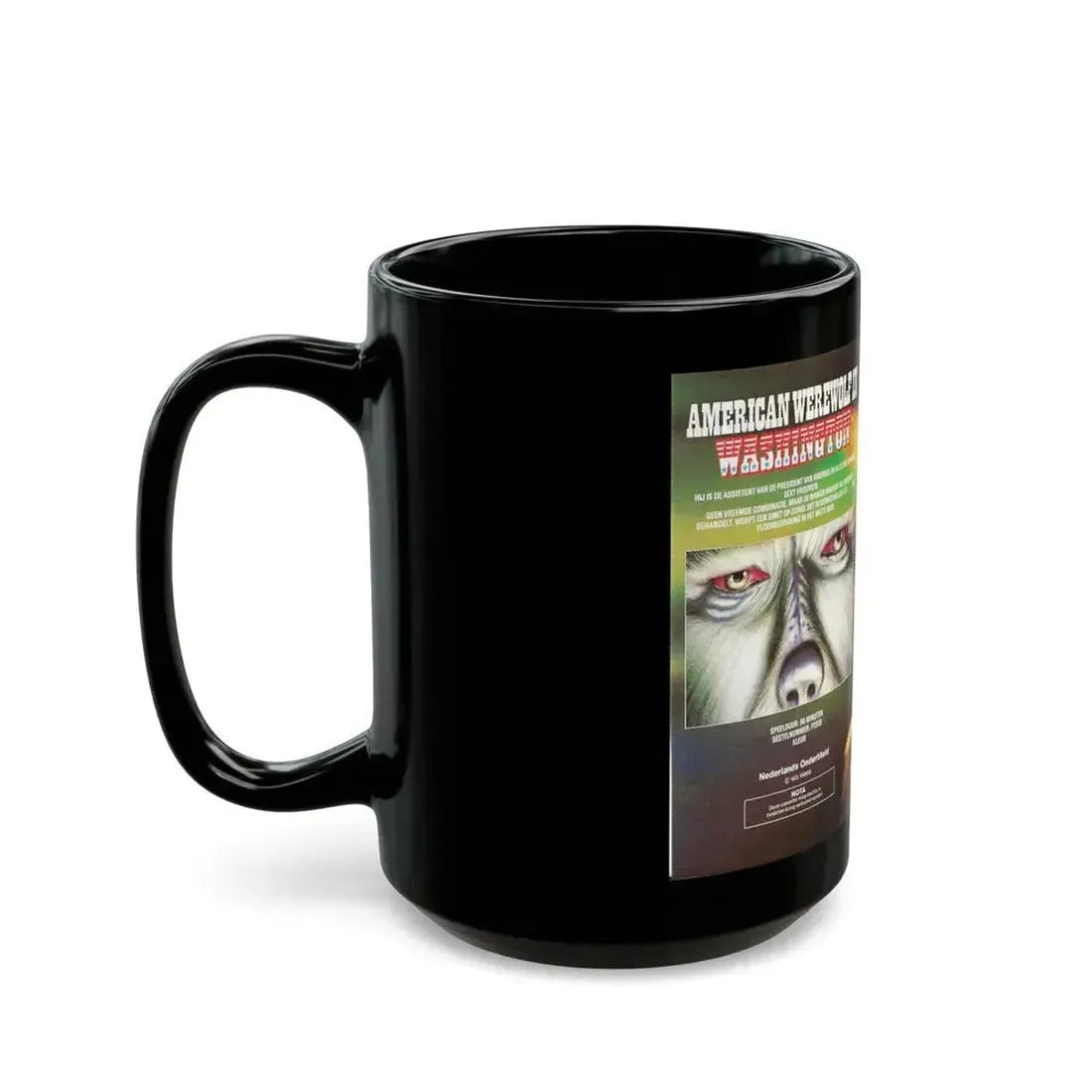 AMERICAN WEREWOLF IN WASHINGTON (VHS COVER) - Black Coffee Mug - Go Mug Yourself
