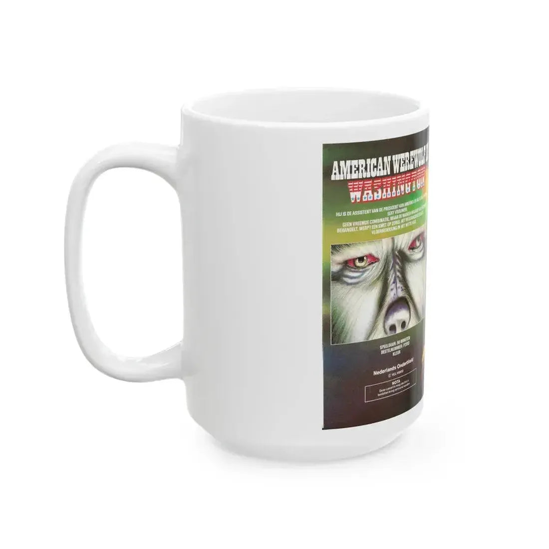 AMERICAN WEREWOLF IN WASHINGTON (VHS COVER) - White Coffee Mug - Go Mug Yourself