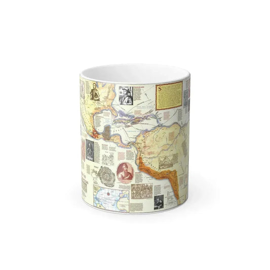 Americas - Spain in the (1992) (Map) Color Changing Mug 11oz Default Title 11oz - Go Mug Yourself