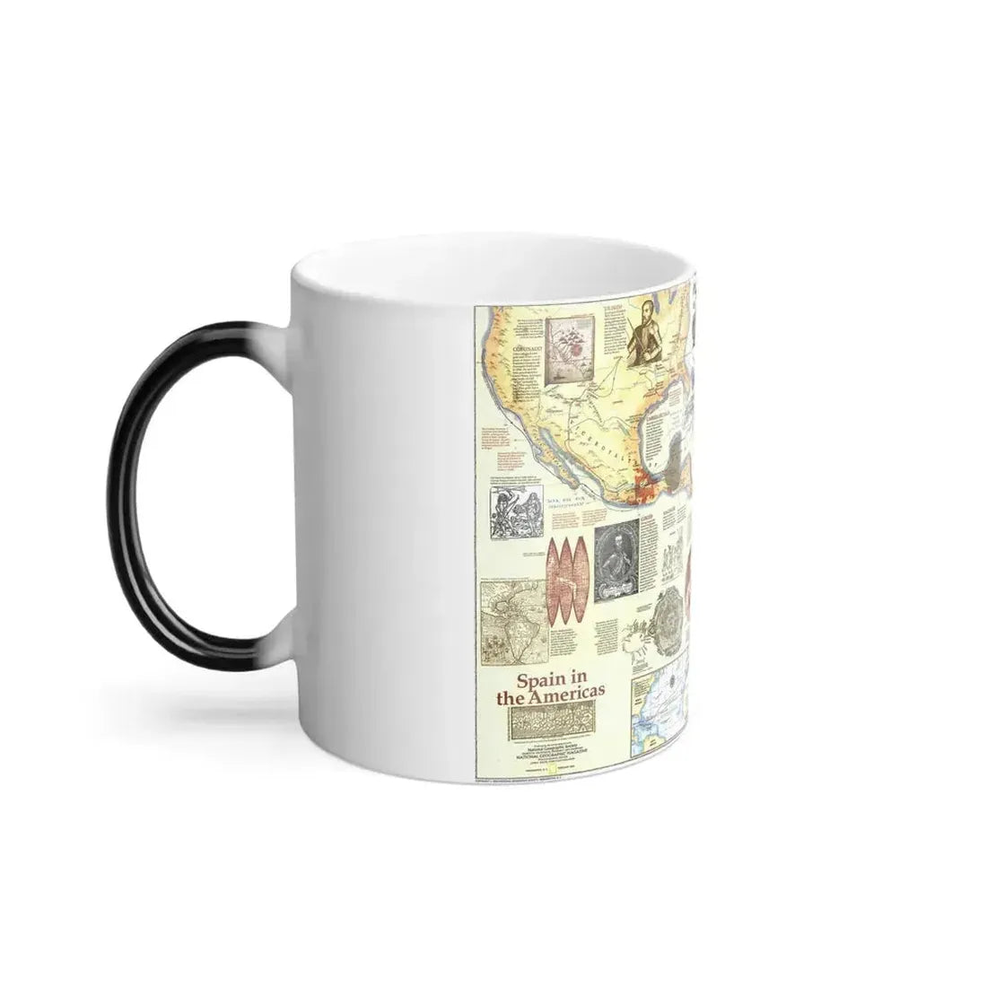 Americas - Spain in the (1992) (Map) Color Changing Mug 11oz - Go Mug Yourself