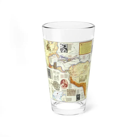 Americas - Spain in the (1992) (Map) Pint Glass 16oz 16oz - Go Mug Yourself