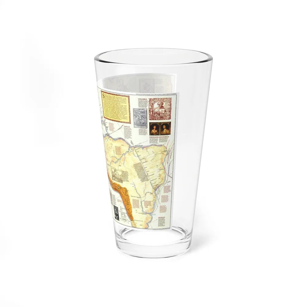 Americas - Spain in the (1992) (Map) Pint Glass 16oz-Go Mug Yourself