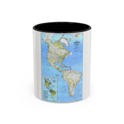 Americas, The (1979) (Map) Accent Coffee Mug-11oz-Black-Go Mug Yourself