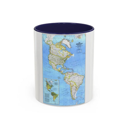 Americas, The (1979) (Map) Accent Coffee Mug-11oz-Navy-Go Mug Yourself