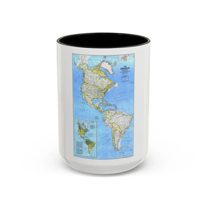 Americas, The (1979) (Map) Accent Coffee Mug-15oz-Black-Go Mug Yourself