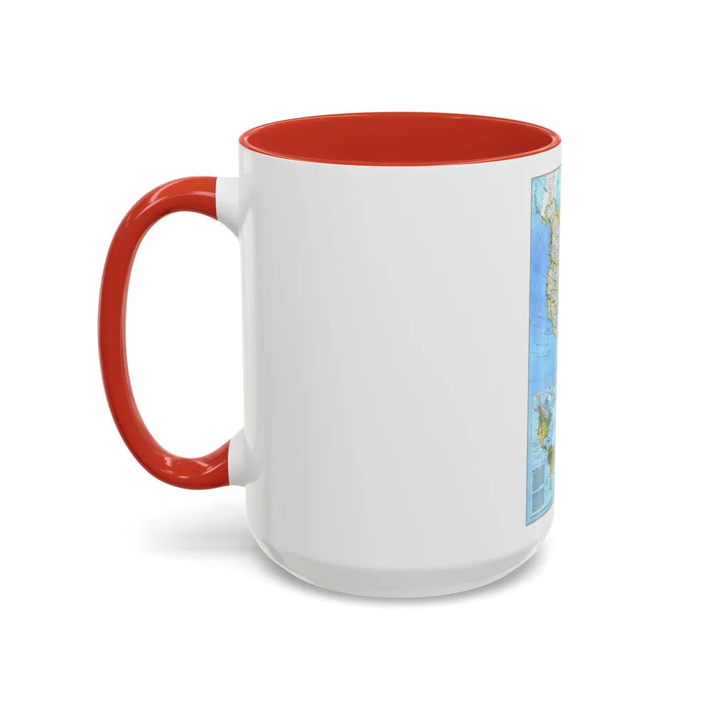 Americas, The (1979) (Map) Accent Coffee Mug-Go Mug Yourself