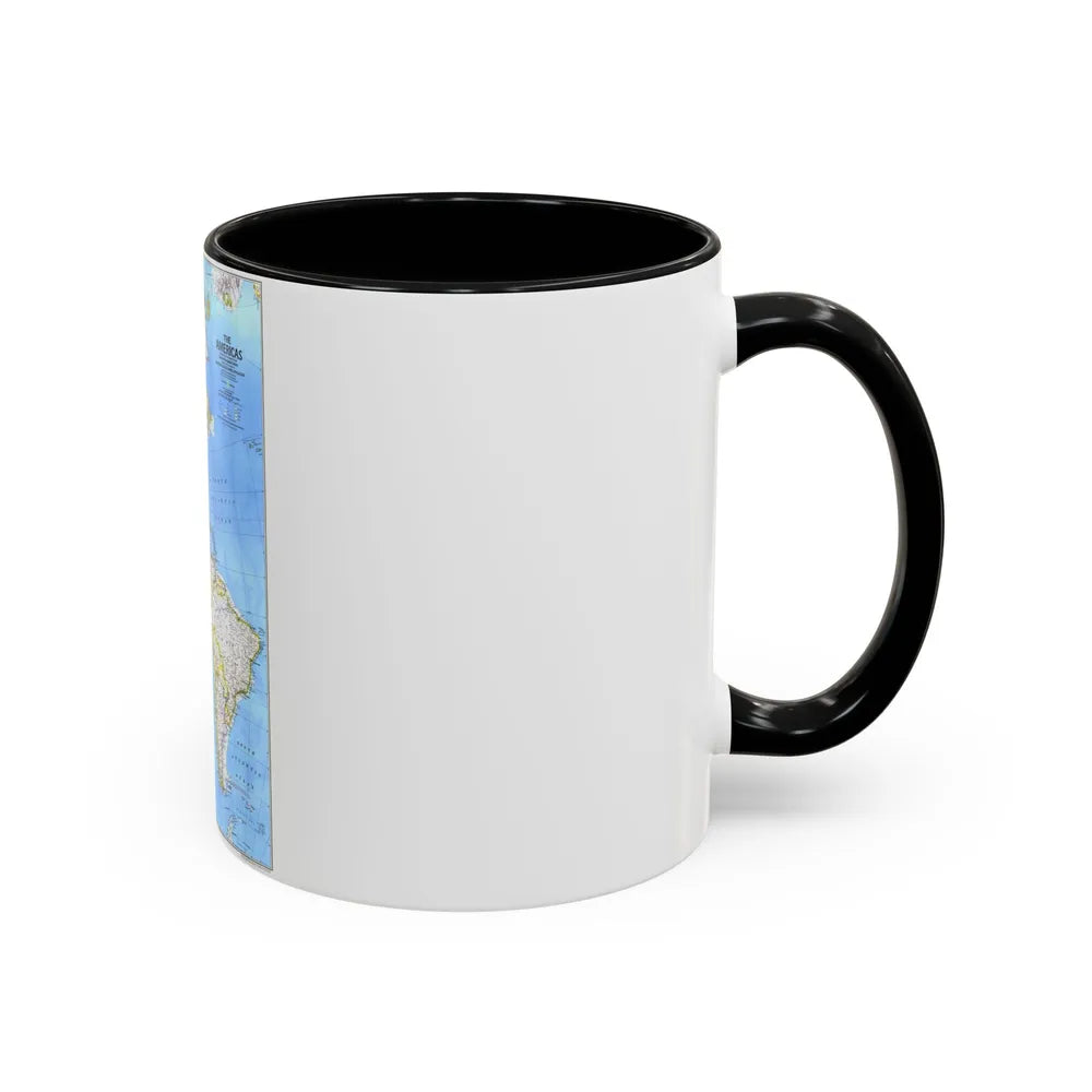 Americas, The (1979) (Map) Accent Coffee Mug-Go Mug Yourself