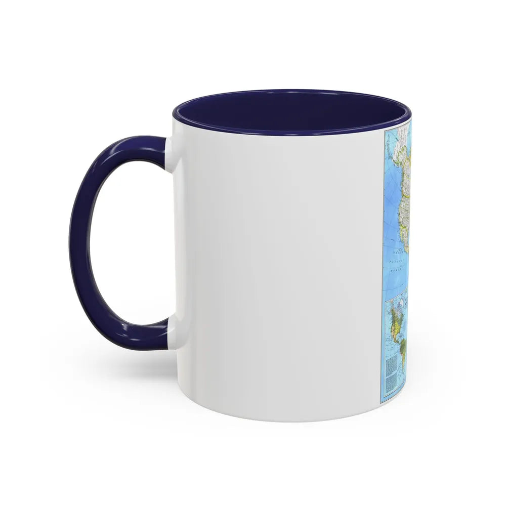 Americas, The (1979) (Map) Accent Coffee Mug-Go Mug Yourself