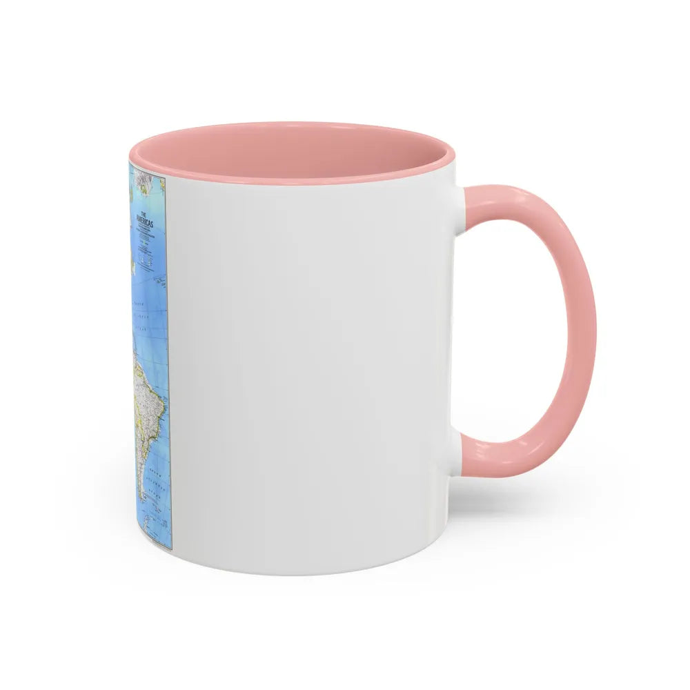 Americas, The (1979) (Map) Accent Coffee Mug-Go Mug Yourself