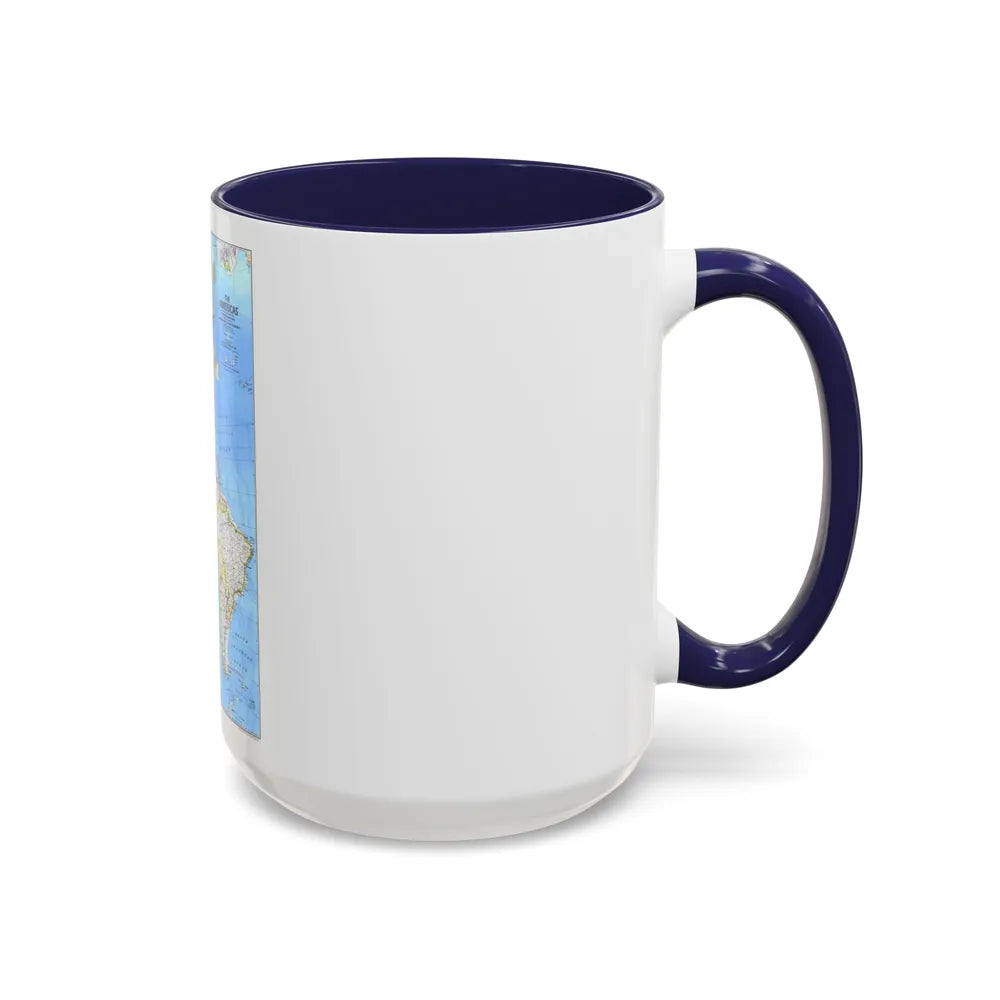 Americas, The (1979) (Map) Accent Coffee Mug-Go Mug Yourself