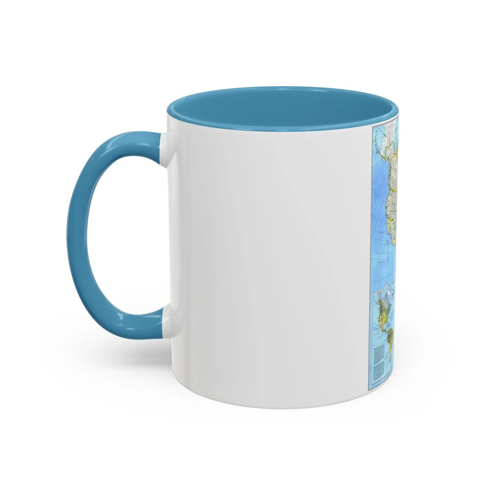 Americas, The (1979) (Map) Accent Coffee Mug-Go Mug Yourself