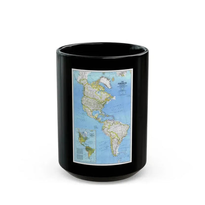 Americas, The (1979) (Map) Black Coffee Mug 15oz - Go Mug Yourself