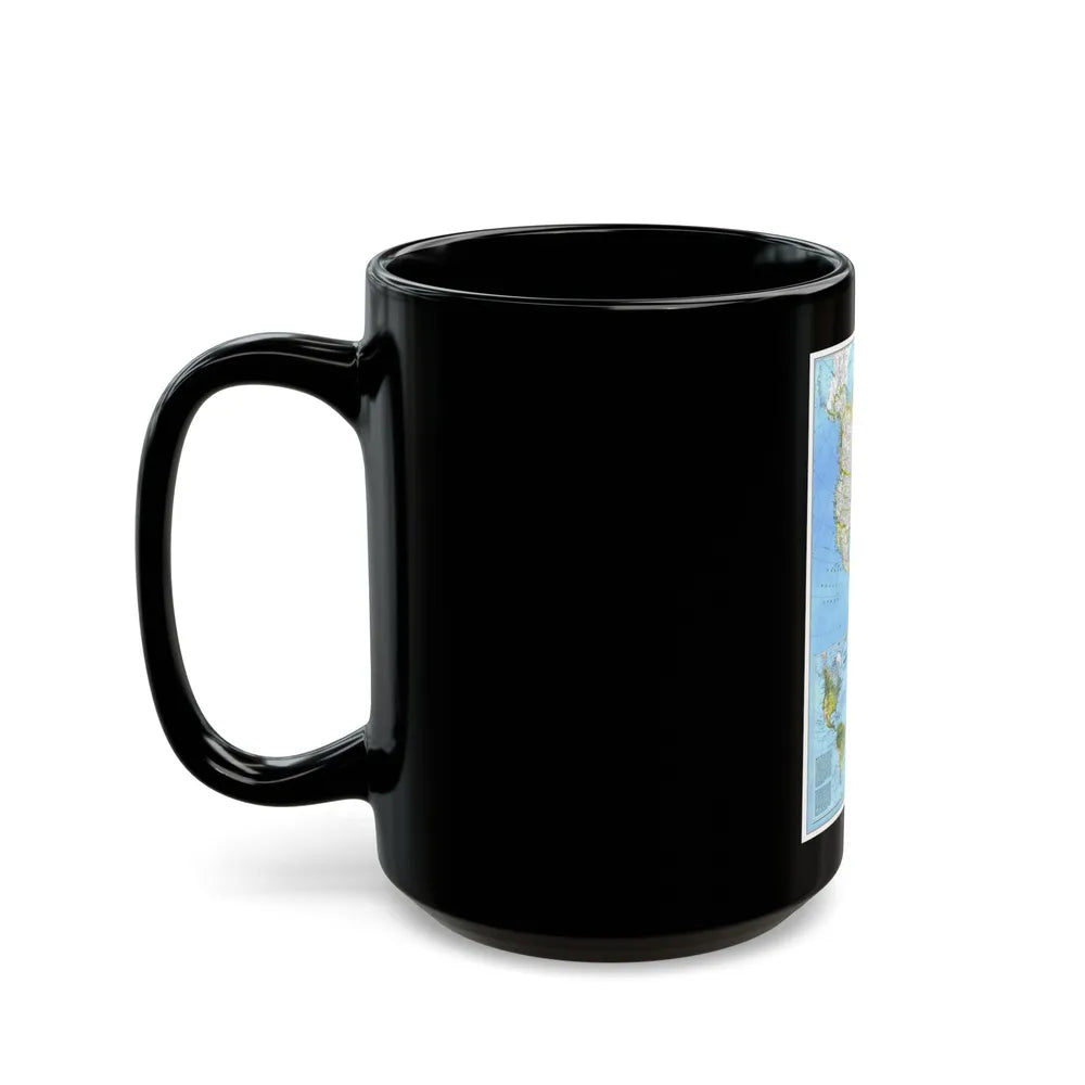 Americas, The (1979) (Map) Black Coffee Mug-Go Mug Yourself