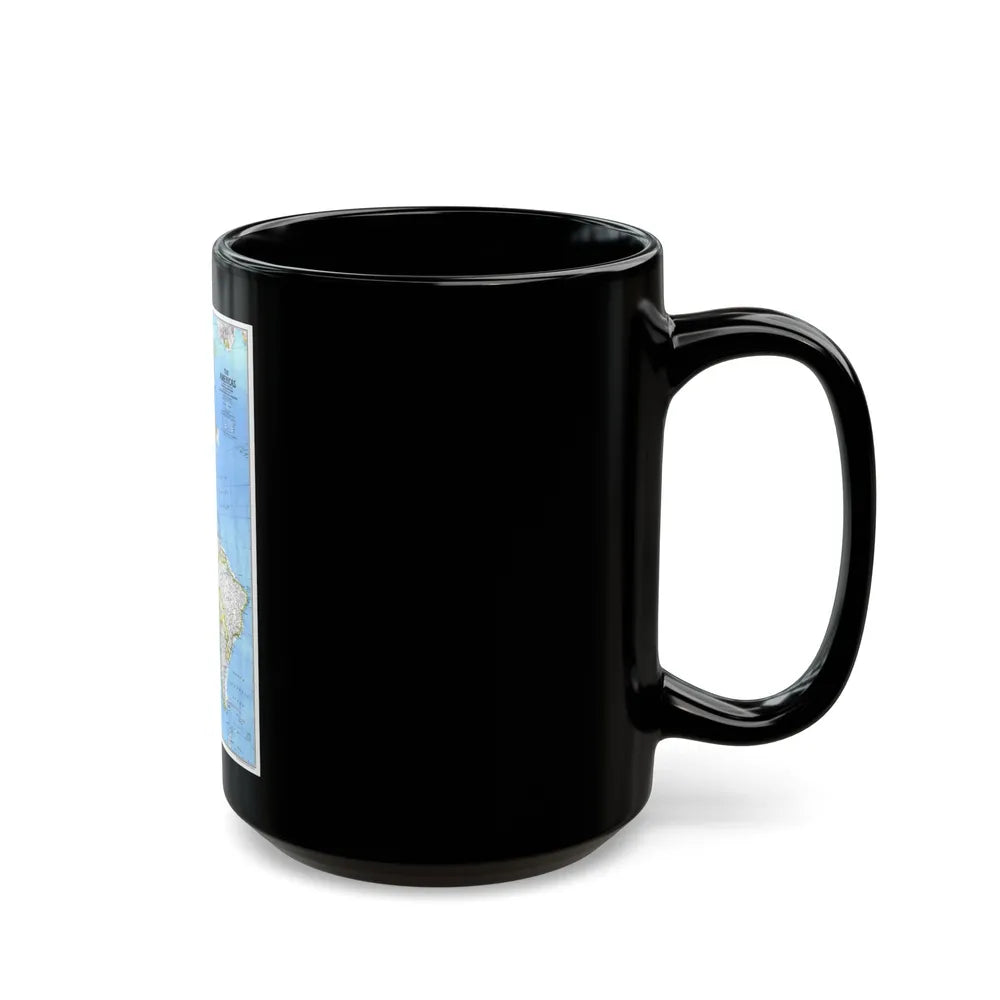 Americas, The (1979) (Map) Black Coffee Mug-Go Mug Yourself