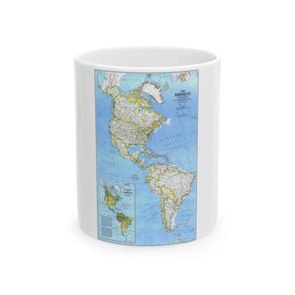 Americas, The (1979) (Map) White Coffee Mug-11oz-Go Mug Yourself