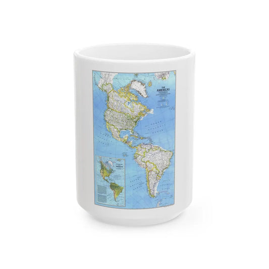 Americas, The (1979) (Map) White Coffee Mug-15oz-Go Mug Yourself