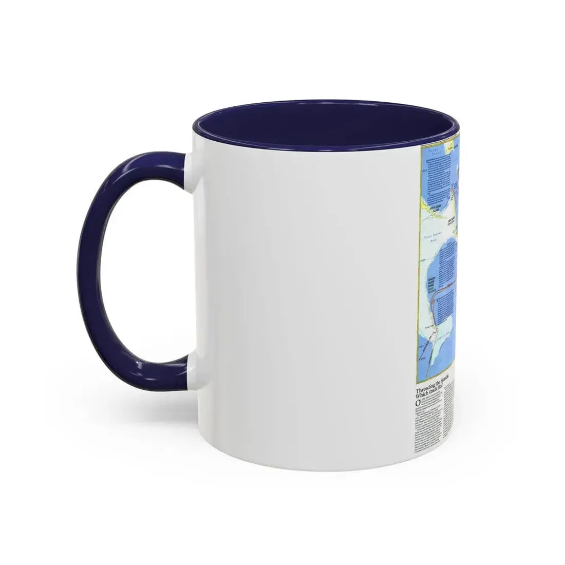 Americas - Threading the Island (1986) (Map) Accent Coffee Mug - Go Mug Yourself