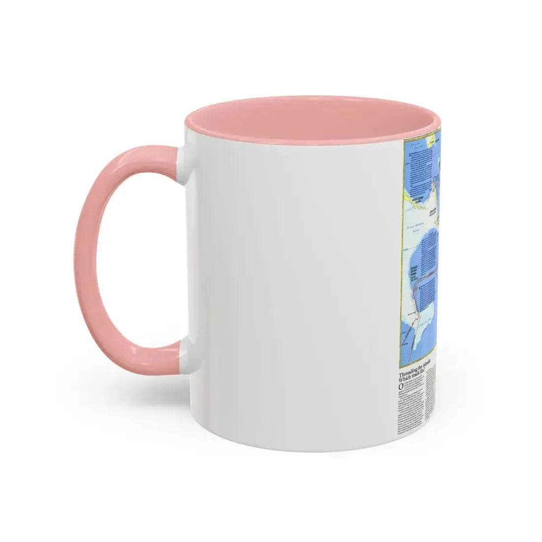 Americas - Threading the Island (1986) (Map) Accent Coffee Mug - Go Mug Yourself