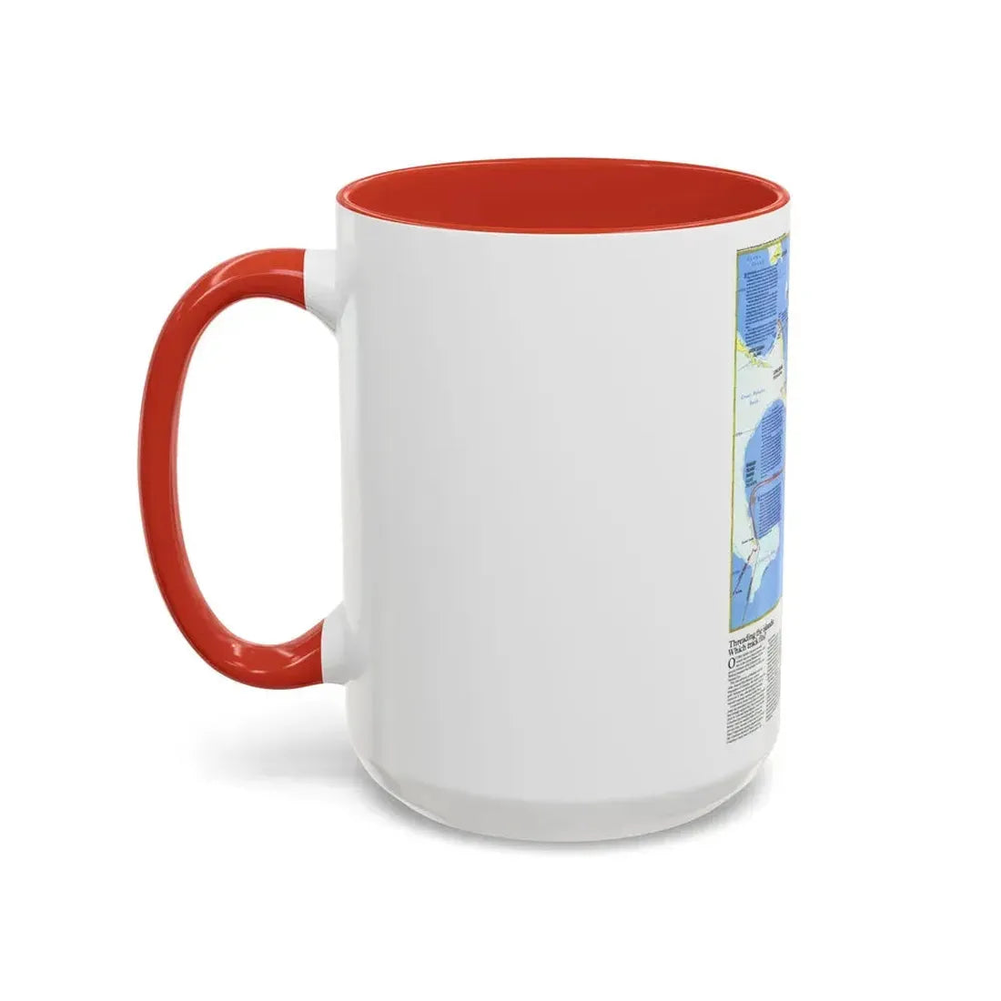 Americas - Threading the Island (1986) (Map) Accent Coffee Mug - Go Mug Yourself