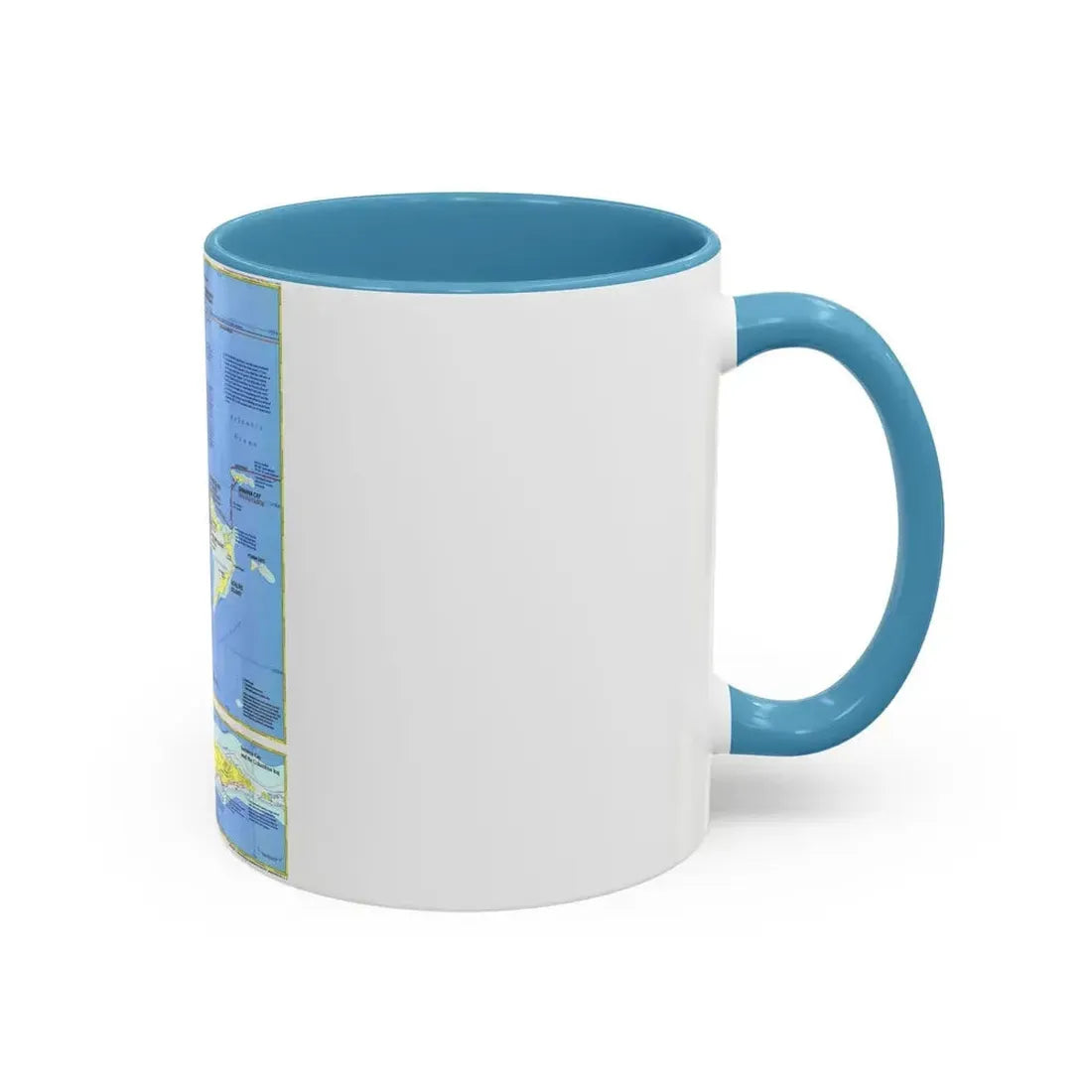 Americas - Threading the Island (1986) (Map) Accent Coffee Mug - Go Mug Yourself