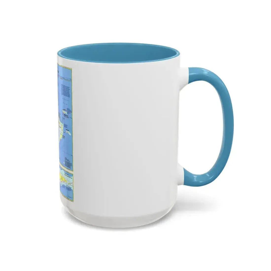 Americas - Threading the Island (1986) (Map) Accent Coffee Mug - Go Mug Yourself