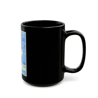 Americas - Threading the Island (1986) (Map) Black Coffee Mug-Go Mug Yourself