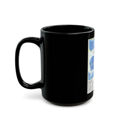 Americas - Threading the Island (1986) (Map) Black Coffee Mug-Go Mug Yourself