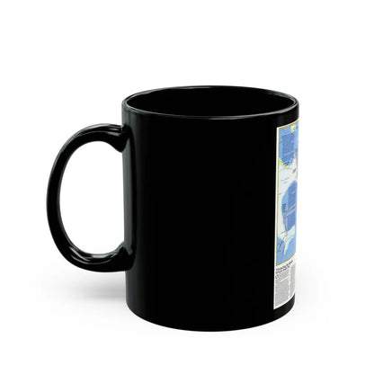 Americas - Threading the Island (1986) (Map) Black Coffee Mug-Go Mug Yourself