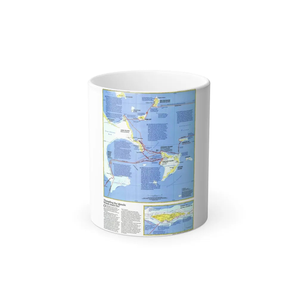 Americas - Threading the Island (1986) (Map) Color Changing Mug 11oz-11oz-Go Mug Yourself