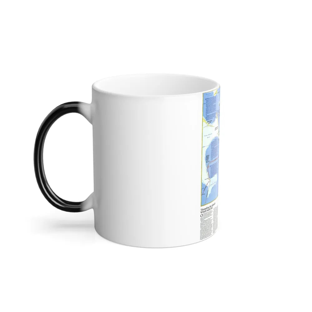 Americas - Threading the Island (1986) (Map) Color Changing Mug 11oz-Go Mug Yourself