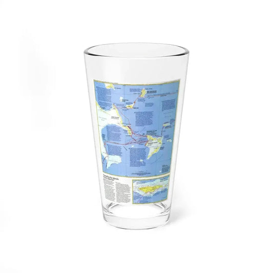 Americas - Threading the Island (1986) (Map) Pint Glass 16oz 16oz - Go Mug Yourself