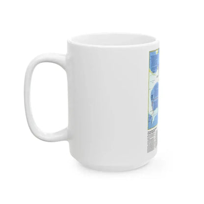 Americas - Threading the Island (1986) (Map) White Coffee Mug - Go Mug Yourself