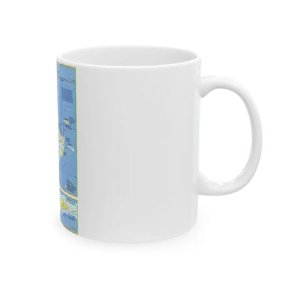 Americas - Threading the Island (1986) (Map) White Coffee Mug-Go Mug Yourself