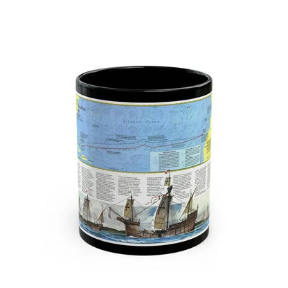 Americas - Where Did Columbus Discover America (1987) (Map) Black Coffee Mug 11oz - Go Mug Yourself