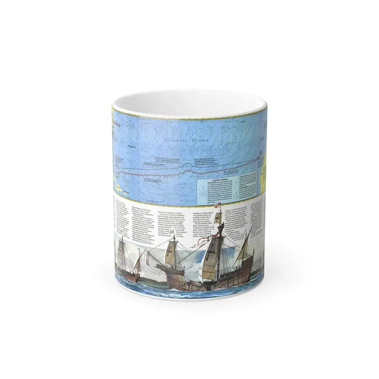 Americas - Where Did Columbus Discover America (1987) (Map) Color Changing Mug 11oz Default Title - Go Mug Yourself